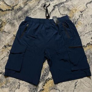 Men's Dark Blue Cargo Shorts